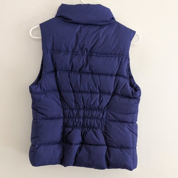 NWT Gap Women's Cobalt Blue Puffer Collared Quilted Down Vest Size Small - Picture 3 of 6